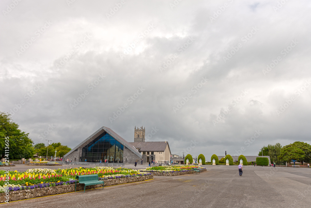 Knock, Ireland's National Marian Shrine in Co Mayo, visited by over 1.5 million people each year, is the site of an Apparition of the Blessed Virgin Mary in 1879. Knock, Ireland's National Marian Shrine in Co Mayo, visited by over 1.5 million people each year, is the site of an Apparition of the Blessed Virgin Mary in 1879.