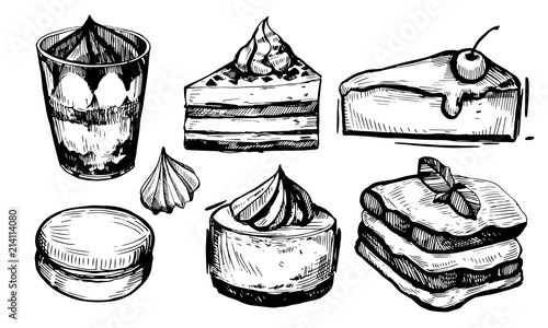 Sketches of dessert