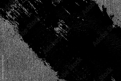 Grunge dirty Detailed closeup of blank grungy denim. Vintage dark gray jeans, good for background