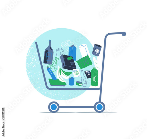 Cart full of products