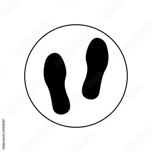 Shoe trail icon, logo