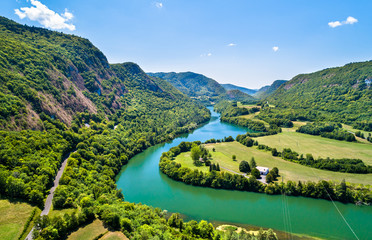 Papier peint photo Rivière Gorges de l'Ain en France  © Leonid Andronov