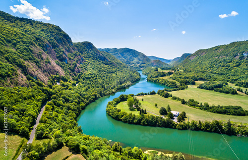 Gorge of the Ain river in France photo