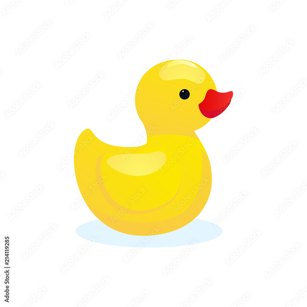 Yellow rubber duck toy. Adorable duckling. Yellow rubber duck toy. Adorable duckling.