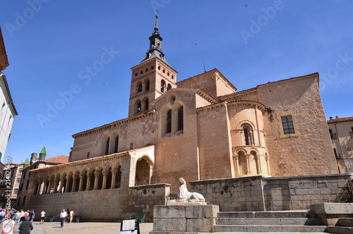Beautiful Church Of San Millan With Arches In Arcads Under Its Plant In Segovia. Architecture History Travel. June 18, 2018. Segovia Castilla-Leon Spain.