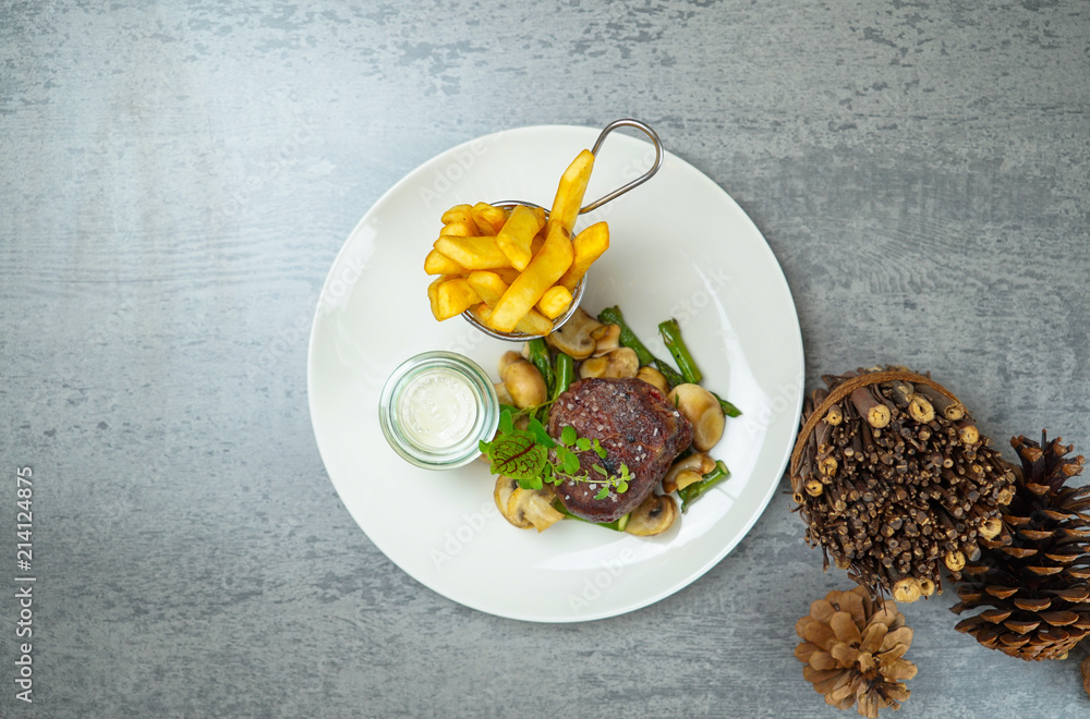 Cooking a fillet steak food photography recipe idea Cooking a fillet steak food photography recipe idea