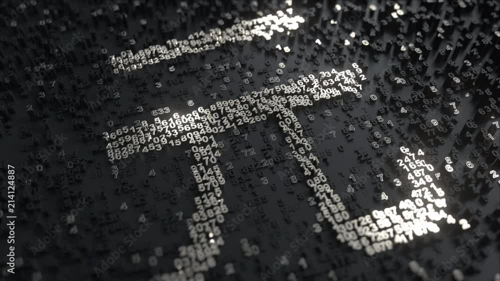 Chinese yuan sign made of metallic numbers Chinese yuan sign made of metallic numbers