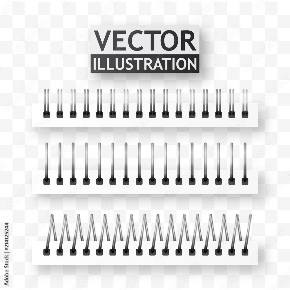 Iron spiral for paper sheets. Spiral binder vector. Iron spiral for paper sheets. Spiral binder vector.