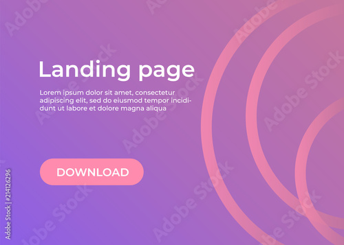 Landing page template. Website template for websites and apps. Landing page vector design UI