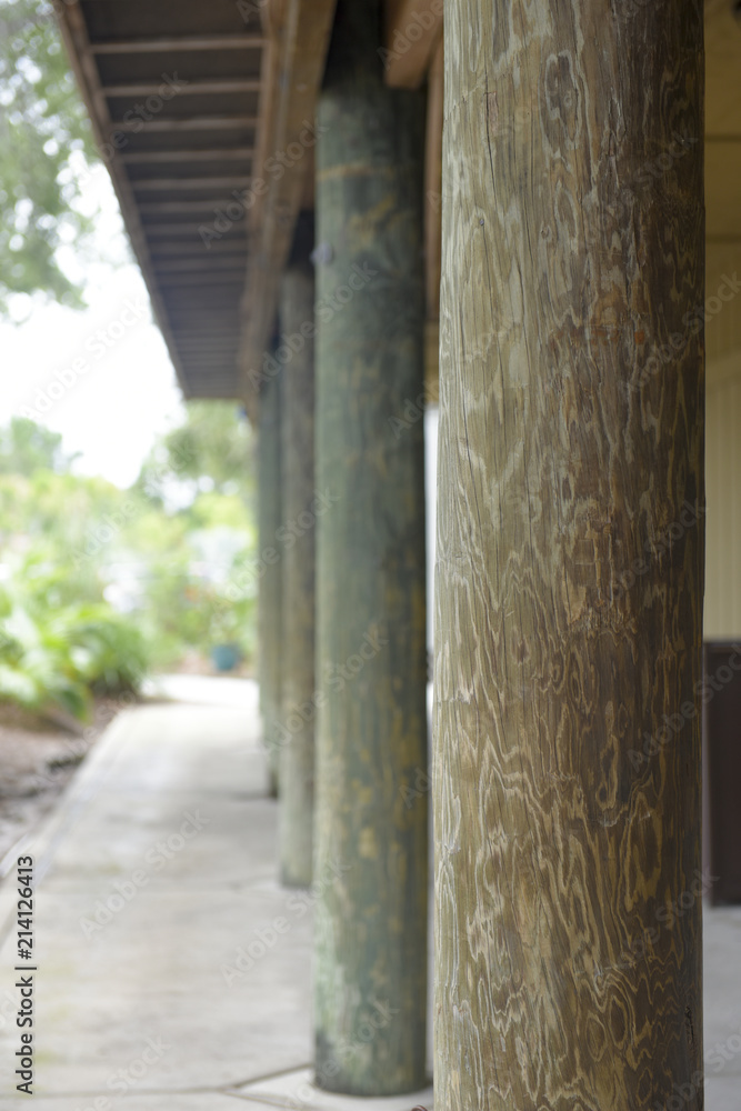 Wooden poles Wooden poles