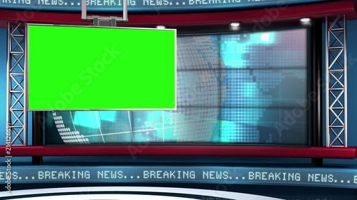 Breaking News Modern Virtual Studio Set