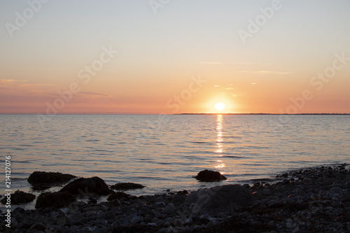 Sunset at the ocean
