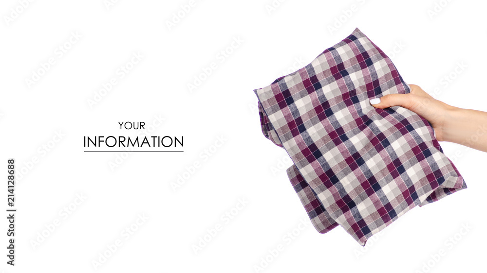 A shirt in a cage in hand pattern on a white background isolation A shirt in a cage in hand pattern on a white background isolation