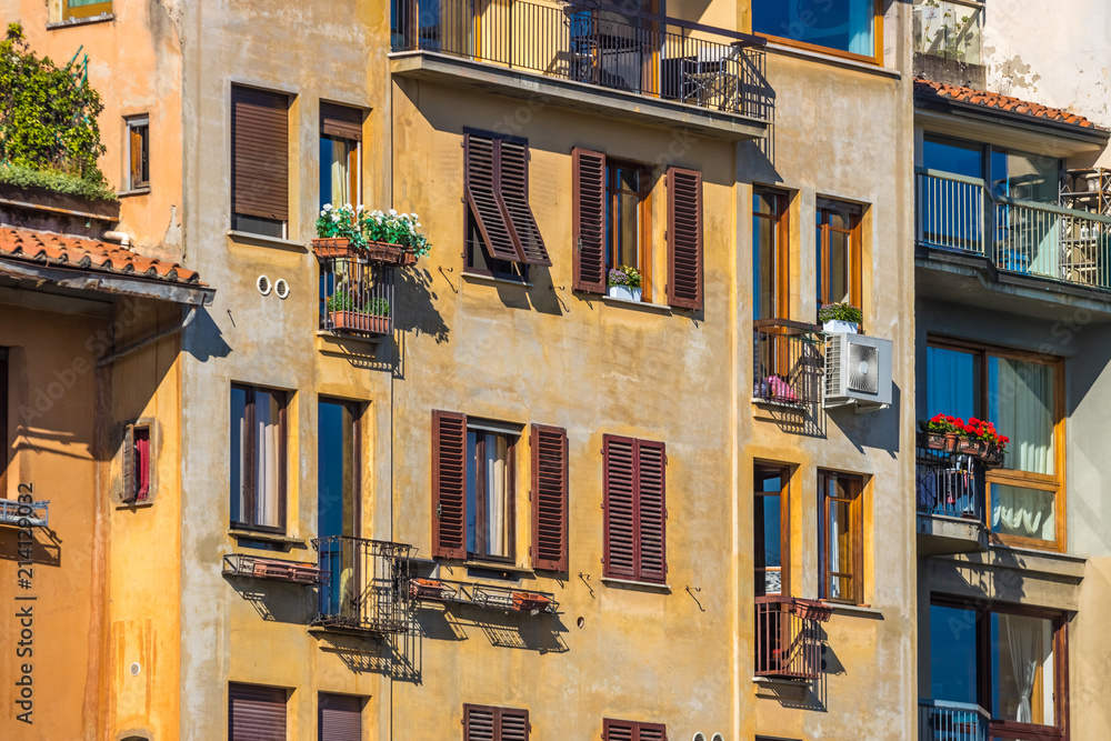 Colorful old buildings in Florence, Italy. Old town