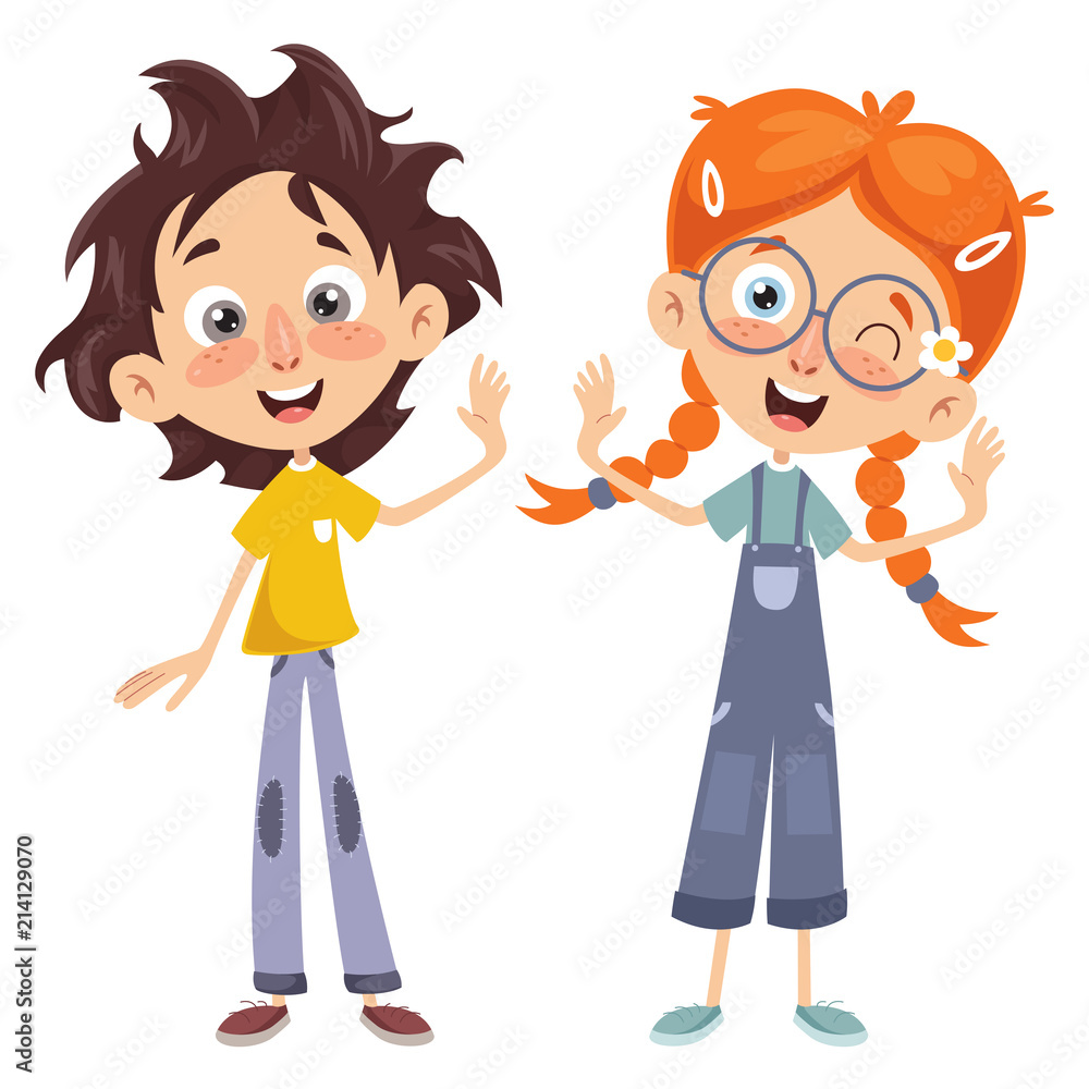 Vector Illustration Of Cartoon Characters Vector Illustration Of Cartoon Characters