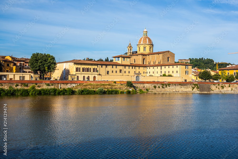The Church of San Frediano and the Arno River, Florence, Italy