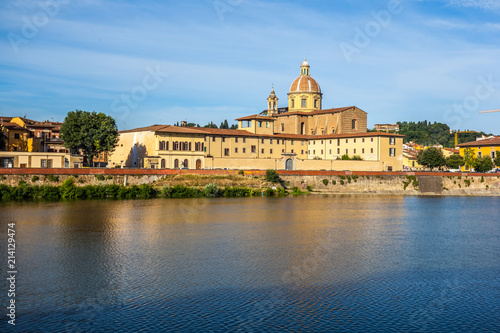 The Church of San Frediano and the Arno River, Florence, Italy