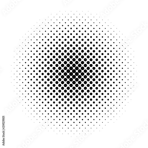 Circle halftone. Abstract halftone background. Black circles.