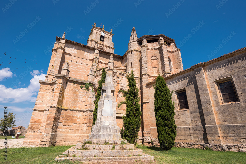 Santa Maria la Real church in Olmillos de Sasamon, Burgos, Spain.