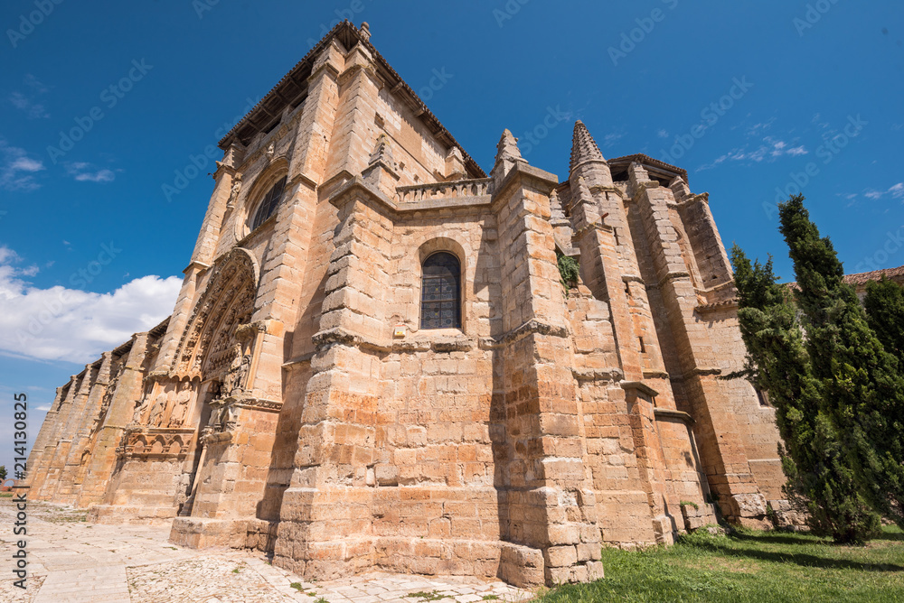 Santa Maria la Real church in Olmillos de Sasamon, Burgos, Spain.