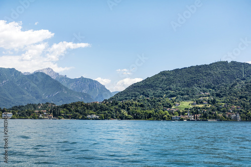 Lago Maggiore in Italy and Alps in the Background.Lake in North of Italy 