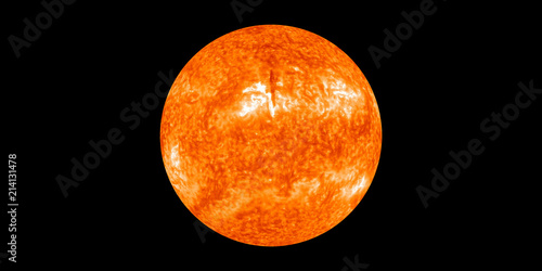 Cuadro en lienzo Sun black background solar