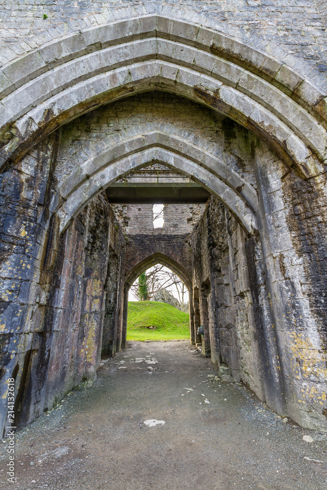 Gateway of St Quentin's Castle, Llanblethian, South Wales. Gateway of St Quentin's Castle, Llanblethian, South Wales.