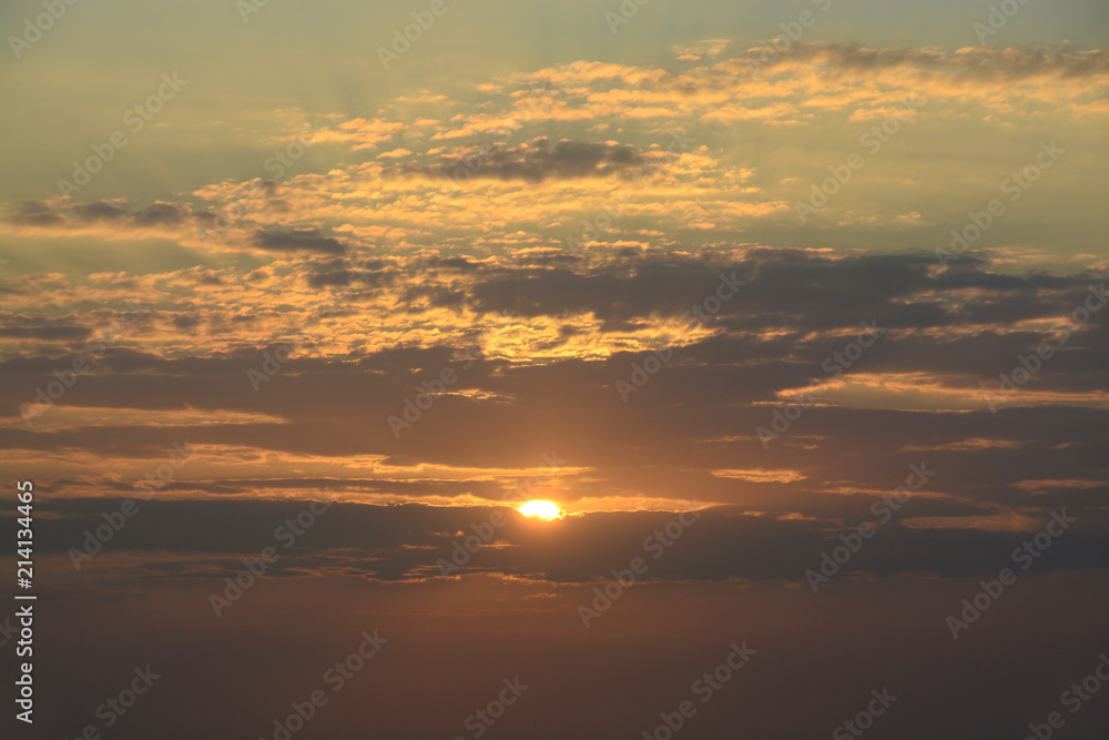 Beautiful orange yellow sunrise at the Pacific coast of Panama Beautiful orange yellow sunrise at the Pacific coast of Panama