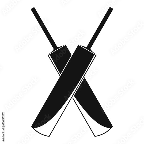 Cricket crossed pad logo. Simple illustration of cricket crossed pad vector logo for web design isolated on white background