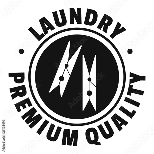 Laundry premium quality logo. Simple illustration of laundry premium quality vector logo for web design isolated on white background