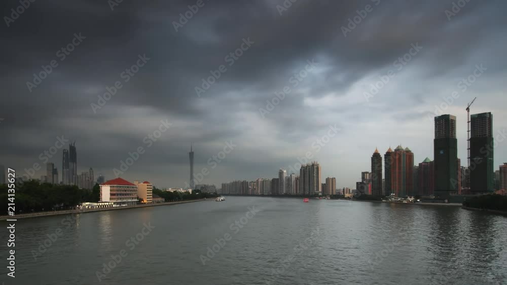 scenery of the Pearl River in Guangzhou, China scenery of the Pearl River in Guangzhou, China