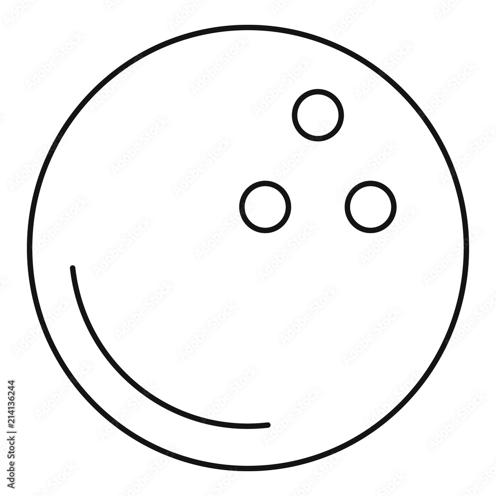 Bowling new ball icon. Outline bowling new ball vector icon for web design isolated on white background Bowling new ball icon. Outline bowling new ball vector icon for web design isolated on white background