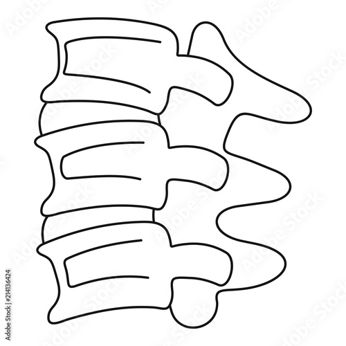 Spinal column discs icon. Outline spinal column discs vector icon for web design isolated on white background