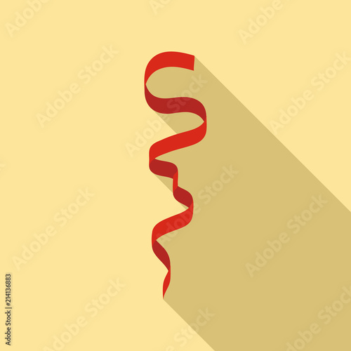 Xmas serpentine icon. Flat illustration of xmas serpentine vector icon for web design