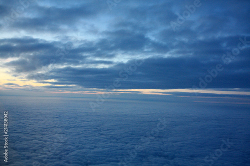 Sunset photo from the flying plane