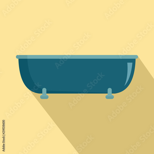 Old bathtube icon. Flat illustration of old bathtube vector icon for web design