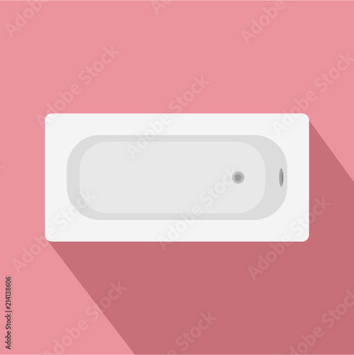 Air view of bathtube icon. Flat illustration of air view of bathtube vector icon for web design