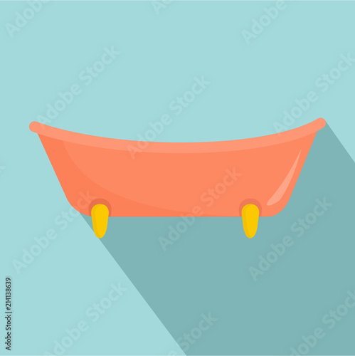 Baby bathtube icon. Flat illustration of baby bathtube vector icon for web design