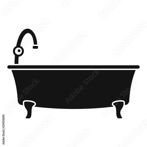 Bathtube icon. Simple illustration of bathtube vector icon for web design isolated on white background