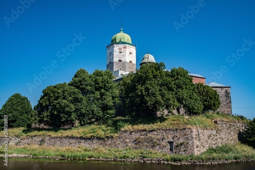 Photos View of a tower of the lock of the city of Vyborg.