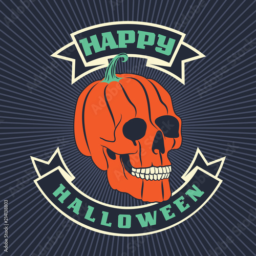 Halloween Pumpkin Skull 