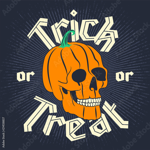 Halloween Pumpkin Skull 