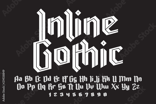 Inline gothic alphabet