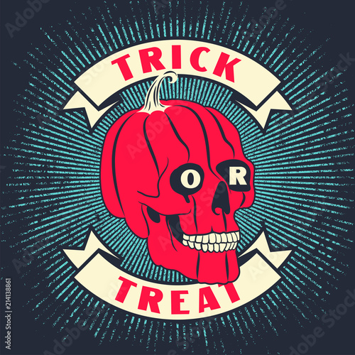 Halloween Pumpkin Skull 