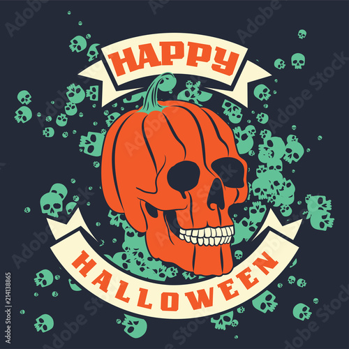 Halloween Pumpkin Skull 