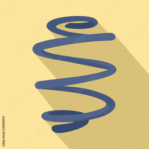 Elastic spring icon. Flat illustration of elastic spring vector icon for web design