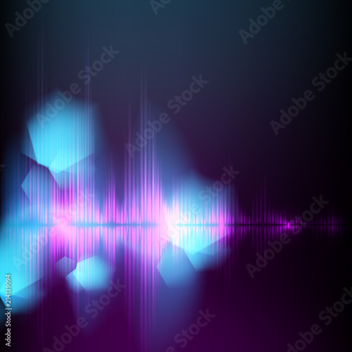 Abstract colorful equalizer background. Blue-purple wave. EPS10 vector.