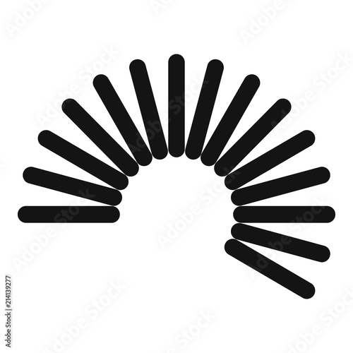 Flexible wire coil icon. Simple illustration of flexible wire coil vector icon for web design isolated on white background