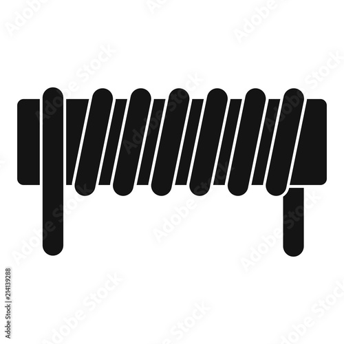Induction spring coil icon. Simple illustration of induction spring coil vector icon for web design isolated on white background