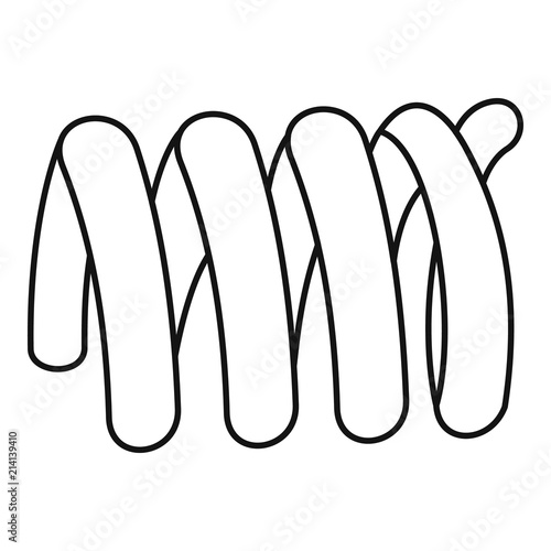 Wire coil icon. Outline wire coil vector icon for web design isolated on white background